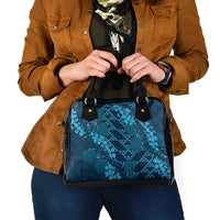 Naval Night Aloha Hawaii Shoulder Handbag Hawaiian Kakau Ohia Lehua Lei LT14 - Polynesian Pride