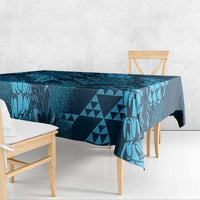 Naval Night Aloha Hawaii Tablecloth Hawaiian Kakau Ohia Lehua Lei - Polynesian Pride