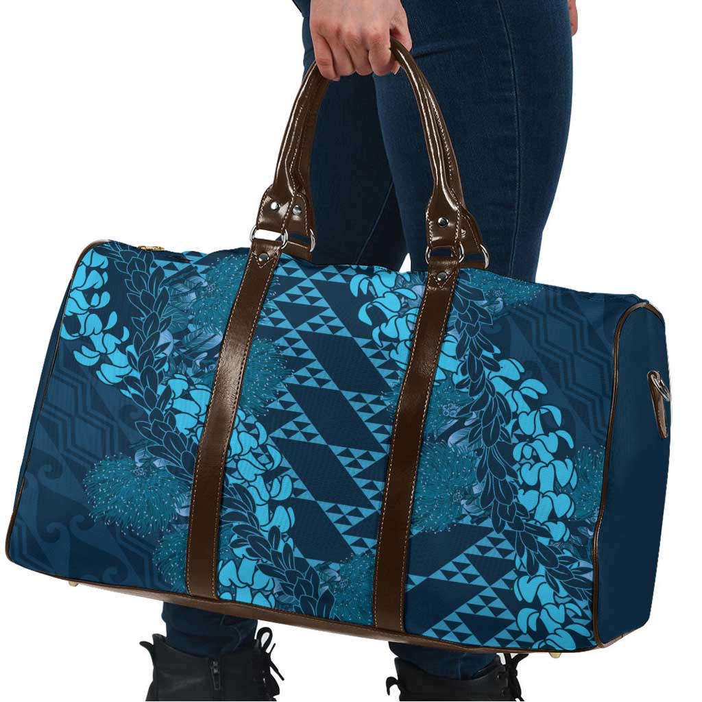Naval Night Aloha Hawaii Travel Bag Hawaiian Kakau Ohia Lehua Lei - Polynesian Pride