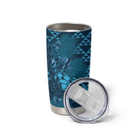 Naval Night Aloha Hawaii Tumbler Cup Hawaiian Kakau Ohia Lehua Lei - Polynesian Pride
