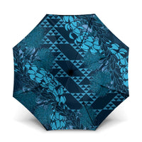 Naval Night Aloha Hawaii Umbrella Hawaiian Kakau Ohia Lehua Lei - Polynesian Pride