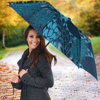 Naval Night Aloha Hawaii Umbrella Hawaiian Kakau Ohia Lehua Lei - Polynesian Pride