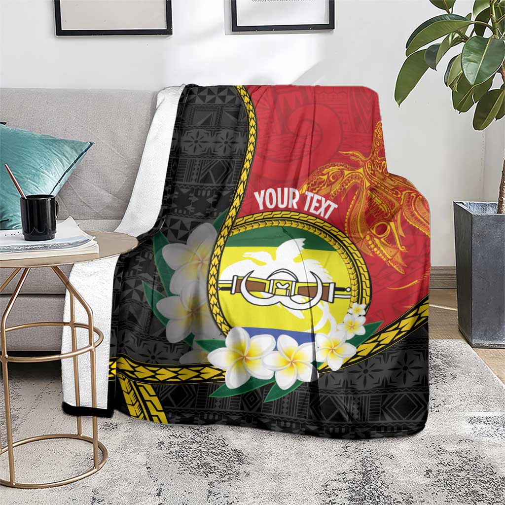 Personalised PNG Morobe Provins Blanket Papua New Guinea Plumeria Melanesian Pattern LT14 - Polynesian Pride