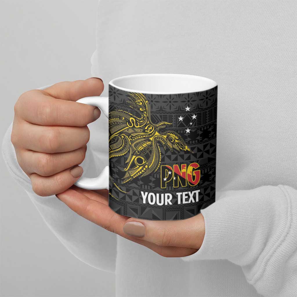 Personalised PNG Morobe Provins Ceramic Mug Papua New Guinea Plumeria Melanesian Pattern LT14 - Polynesian Pride