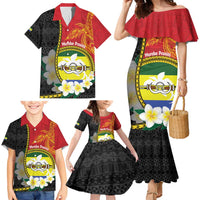 Personalised PNG Morobe Provins Family Matching Mermaid Dress and Hawaiian Shirt Papua New Guinea Plumeria Melanesian Pattern LT14 - Polynesian Pride