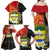 Personalised PNG Morobe Provins Family Matching Off Shoulder Maxi Dress and Hawaiian Shirt Papua New Guinea Plumeria Melanesian Pattern - Polynesian Pride