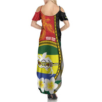 Personalised PNG Morobe Provins Family Matching Summer Maxi Dress and Hawaiian Shirt Papua New Guinea Plumeria Melanesian Pattern LT14 - Polynesian Pride