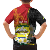 Personalised PNG Morobe Provins Family Matching Tank Maxi Dress and Hawaiian Shirt Papua New Guinea Plumeria Melanesian Pattern LT14 - Polynesian Pride