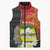 Personalised PNG Morobe Provins Sleeveless Puffer Jacket Papua New Guinea Plumeria Melanesian Pattern - Polynesian Pride