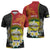 Personalised PNG Morobe Provins Zipper Polo Shirt Papua New Guinea Plumeria Melanesian Pattern - Polynesian Pride