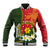 Personalised PNG Isten Hailans Provins Baseball Jacket Papua New Guinea Plumeria Melanesian Pattern - Polynesian Pride