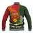 Personalised PNG Isten Hailans Provins Baseball Jacket Papua New Guinea Plumeria Melanesian Pattern - Polynesian Pride