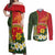 Personalised PNG Isten Hailans Provins Couples Matching Off Shoulder Maxi Dress and Long Sleeve Button Shirt Papua New Guinea Plumeria Melanesian Pattern - Polynesian Pride