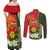 Personalised PNG Isten Hailans Provins Couples Matching Off Shoulder Maxi Dress and Long Sleeve Button Shirt Papua New Guinea Plumeria Melanesian Pattern - Polynesian Pride