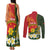 Personalised PNG Isten Hailans Provins Couples Matching Tank Maxi Dress and Long Sleeve Button Shirt Papua New Guinea Plumeria Melanesian Pattern - Polynesian Pride
