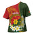 Personalised PNG Isten Hailans Provins Cross Shoulder Shirt Papua New Guinea Plumeria Melanesian Pattern - Polynesian Pride