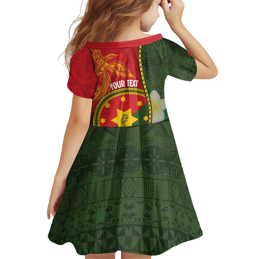 Personalised PNG Isten Hailans Provins Family Matching Off Shoulder Short Dress and Hawaiian Shirt Papua New Guinea Plumeria Melanesian Pattern LT14 - Polynesian Pride