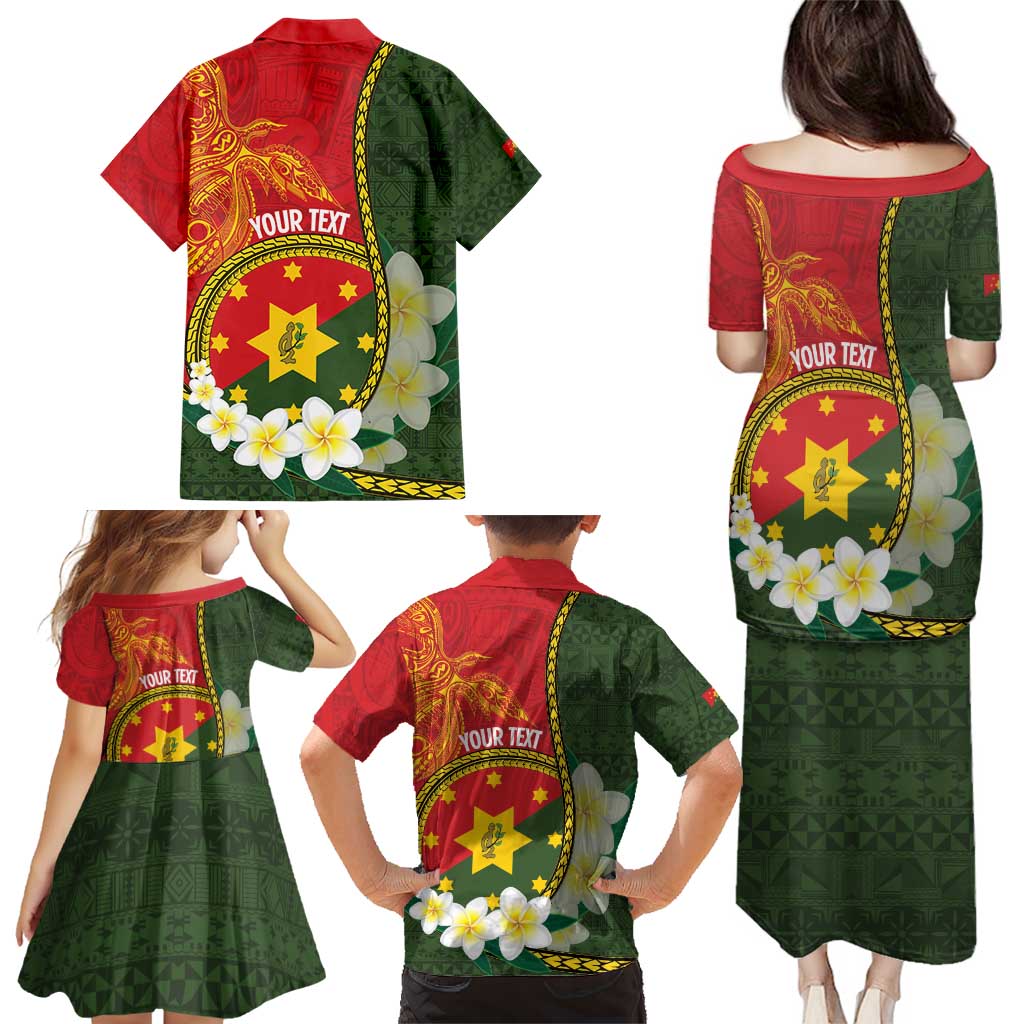 Personalised PNG Isten Hailans Provins Family Matching Puletasi and Hawaiian Shirt Papua New Guinea Plumeria Melanesian Pattern LT14 - Polynesian Pride
