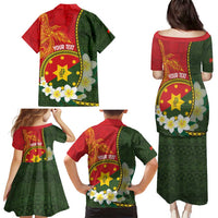 Personalised PNG Isten Hailans Provins Family Matching Puletasi and Hawaiian Shirt Papua New Guinea Plumeria Melanesian Pattern LT14 - Polynesian Pride