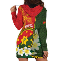 Personalised PNG Isten Hailans Provins Hoodie Dress Papua New Guinea Plumeria Melanesian Pattern LT14 - Polynesian Pride