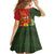 Personalised PNG Isten Hailans Provins Kid Short Sleeve Dress Papua New Guinea Plumeria Melanesian Pattern - Polynesian Pride