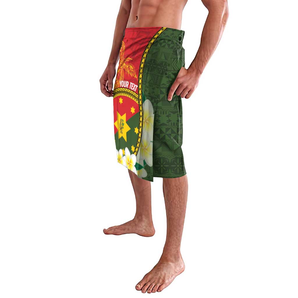 Personalised PNG Isten Hailans Provins Lavalava Papua New Guinea Plumeria Melanesian Pattern - Polynesian Pride