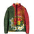 Personalised PNG Isten Hailans Provins Padded Jacket Papua New Guinea Plumeria Melanesian Pattern - Polynesian Pride