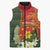 Personalised PNG Isten Hailans Provins Sleeveless Puffer Jacket Papua New Guinea Plumeria Melanesian Pattern - Polynesian Pride