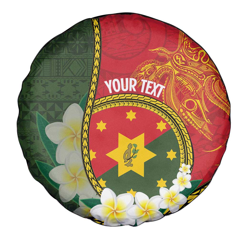 Personalised PNG Isten Hailans Provins Spare Tire Cover Papua New Guinea Plumeria Melanesian Pattern LT14 - Polynesian Pride