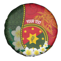 Personalised PNG Isten Hailans Provins Spare Tire Cover Papua New Guinea Plumeria Melanesian Pattern LT14 - Polynesian Pride