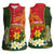 Personalised PNG Isten Hailans Provins Women Sleeveless Polo Shirt Papua New Guinea Plumeria Melanesian Pattern - Polynesian Pride