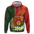 Personalised PNG Isten Hailans Provins Zip Hoodie Papua New Guinea Plumeria Melanesian Pattern - Polynesian Pride
