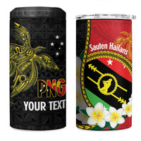 Personalised PNG Sauten Hailans 4 in 1 Can Cooler Tumbler Papua New Guinea Plumeria Melanesian Pattern LT14 One Size: 16 oz Red - Polynesian Pride