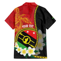 Personalised PNG Sauten Hailans Family Matching Off The Shoulder Long Sleeve Dress and Hawaiian Shirt Papua New Guinea Plumeria Melanesian Pattern LT14 - Polynesian Pride