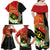 Personalised PNG Sauten Hailans Family Matching Off Shoulder Maxi Dress and Hawaiian Shirt Papua New Guinea Plumeria Melanesian Pattern - Polynesian Pride