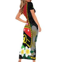 Personalised PNG Sauten Hailans Family Matching Short Sleeve Bodycon Dress and Hawaiian Shirt Papua New Guinea Plumeria Melanesian Pattern LT14 - Polynesian Pride