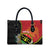 Personalised PNG Sauten Hailans Leather Bag Papua New Guinea Plumeria Melanesian Pattern - Polynesian Pride