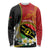 Personalised PNG Sauten Hailans Long Sleeve Shirt Papua New Guinea Plumeria Melanesian Pattern - Polynesian Pride