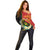 Personalised PNG Sauten Hailans Off Shoulder Sweater Papua New Guinea Plumeria Melanesian Pattern - Polynesian Pride
