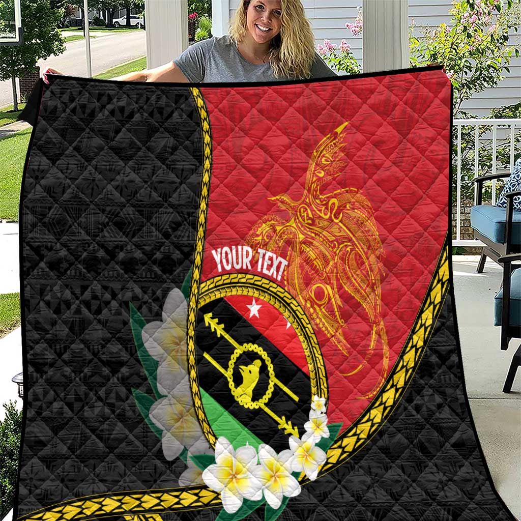 Personalised PNG Sauten Hailans Quilt Papua New Guinea Plumeria Melanesian Pattern LT14 Red - Polynesian Pride