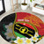 Personalised PNG Sauten Hailans Round Carpet Papua New Guinea Plumeria Melanesian Pattern - Polynesian Pride