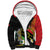 Personalised PNG Sauten Hailans Sherpa Hoodie Papua New Guinea Plumeria Melanesian Pattern - Polynesian Pride