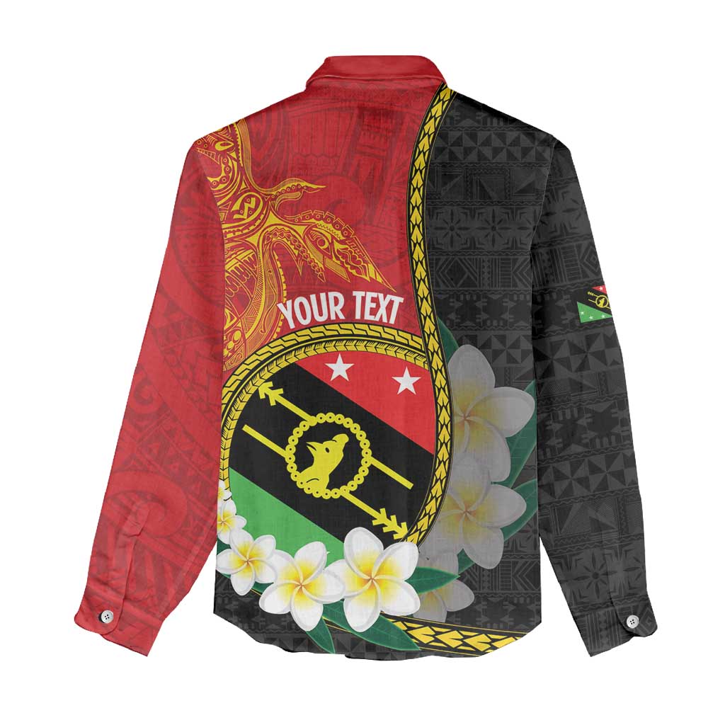 Personalised PNG Sauten Hailans Women Casual Shirt Papua New Guinea Plumeria Melanesian Pattern LT14 - Polynesian Pride