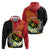 Personalised PNG Sauten Hailans Zip Hoodie Papua New Guinea Plumeria Melanesian Pattern - Polynesian Pride