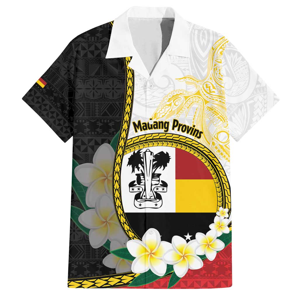 Personalised PNG Madang Provins Family Matching Long Sleeve Bodycon Dress and Hawaiian Shirt Papua New Guinea Plumeria Melanesian Pattern LT14 Dad's Shirt - Short Sleeve White - Polynesian Pride