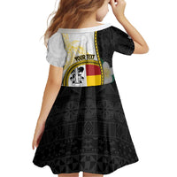 Personalised PNG Madang Provins Family Matching Off The Shoulder Long Sleeve Dress and Hawaiian Shirt Papua New Guinea Plumeria Melanesian Pattern LT14 - Polynesian Pride