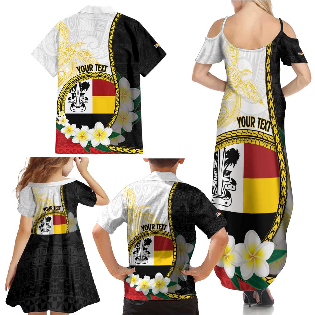 Personalised PNG Madang Provins Family Matching Summer Maxi Dress and Hawaiian Shirt Papua New Guinea Plumeria Melanesian Pattern LT14 - Polynesian Pride