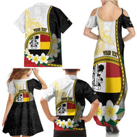 Personalised PNG Madang Provins Family Matching Summer Maxi Dress and Hawaiian Shirt Papua New Guinea Plumeria Melanesian Pattern LT14 - Polynesian Pride