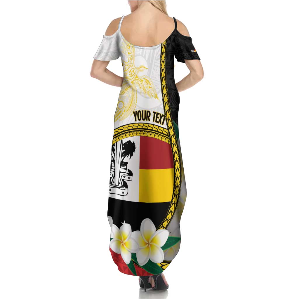Personalised PNG Madang Provins Family Matching Summer Maxi Dress and Hawaiian Shirt Papua New Guinea Plumeria Melanesian Pattern LT14 - Polynesian Pride