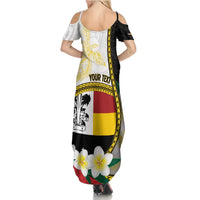 Personalised PNG Madang Provins Family Matching Summer Maxi Dress and Hawaiian Shirt Papua New Guinea Plumeria Melanesian Pattern LT14 - Polynesian Pride